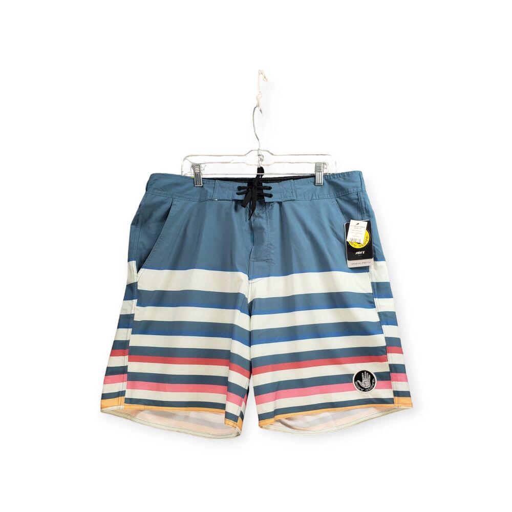 NWT Body Glove Vapor UPF 50+ Swim Trunks Beach Board Shorts Size XXL/38W Striped
